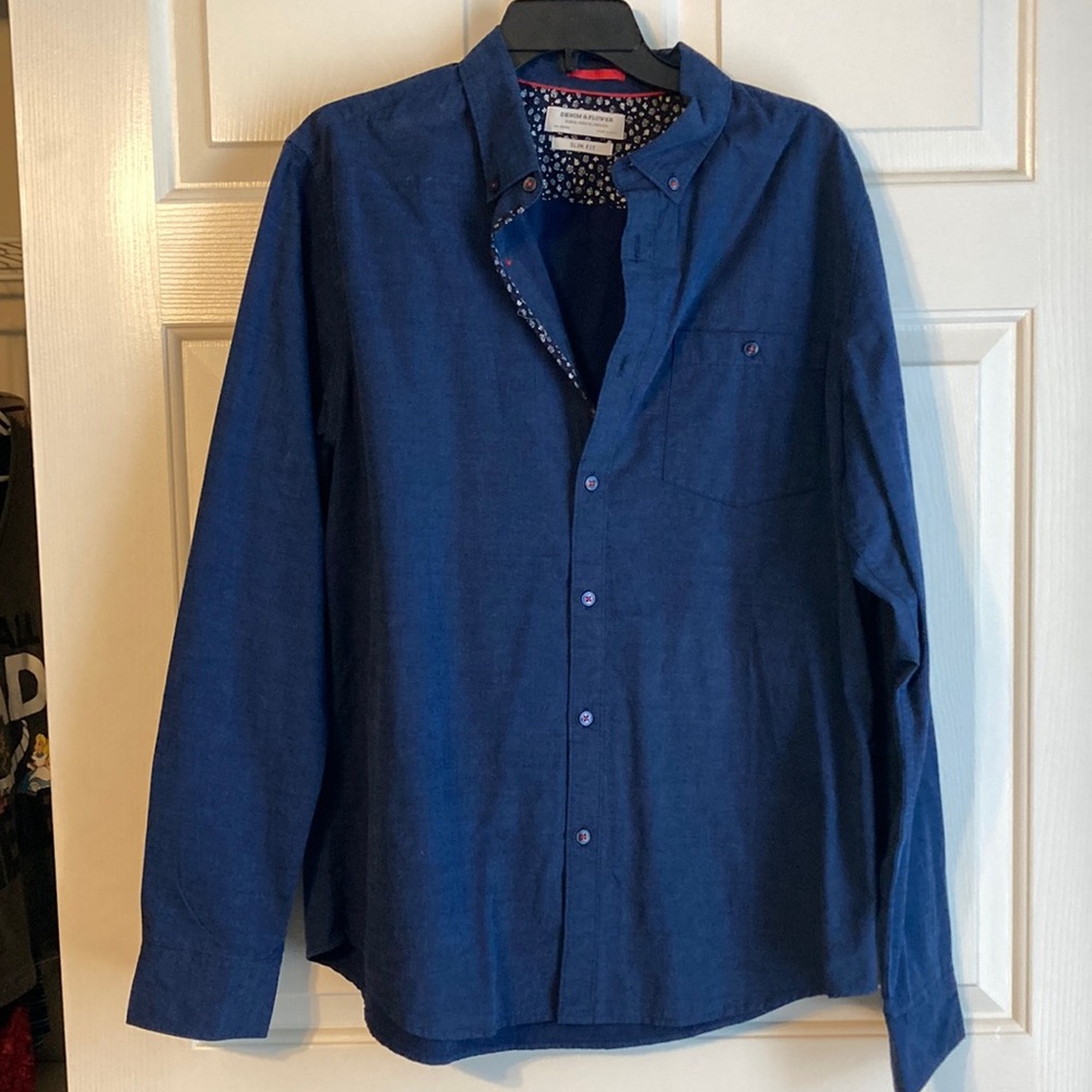 Denim & Flower blue button down